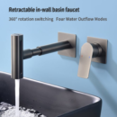 all copper multifunctional concealed basin faucet in wall hot and cold bathroom cabinet rotating wash faucet am2510