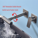 all copper multifunctional concealed basin faucet in wall hot and cold bathroom cabinet rotating wash faucet am2510