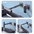 all copper multifunctional concealed basin faucet in wall hot and cold bathroom cabinet rotating wash faucet am2510