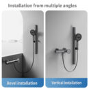 simple rain shower set household copper bathtub split faucet with lifting hot and cold pressurized shower lm2535