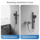 simple rain shower set household copper bathtub split faucet with lifting hot and cold pressurized shower lm2535