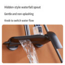 all copper bathroom household shower set surface mounted multifunctional hot and cold shower with top spray shower lm2532