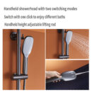 all copper bathroom household shower set surface mounted multifunctional hot and cold shower with top spray shower lm2532