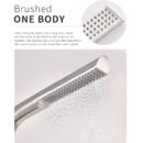 outdoor floor standing faucet, vertical high end shower, stainless steel beach hot and cold shower column set hw2503