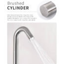 outdoor floor standing faucet, vertical high end shower, stainless steel beach hot and cold shower column set hw2503
