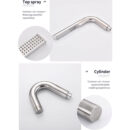 outdoor floor standing faucet, vertical high end shower, stainless steel beach hot and cold shower column set hw2503