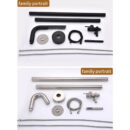 outdoor floor standing faucet, vertical high end shower, stainless steel beach hot and cold shower column set hw2503