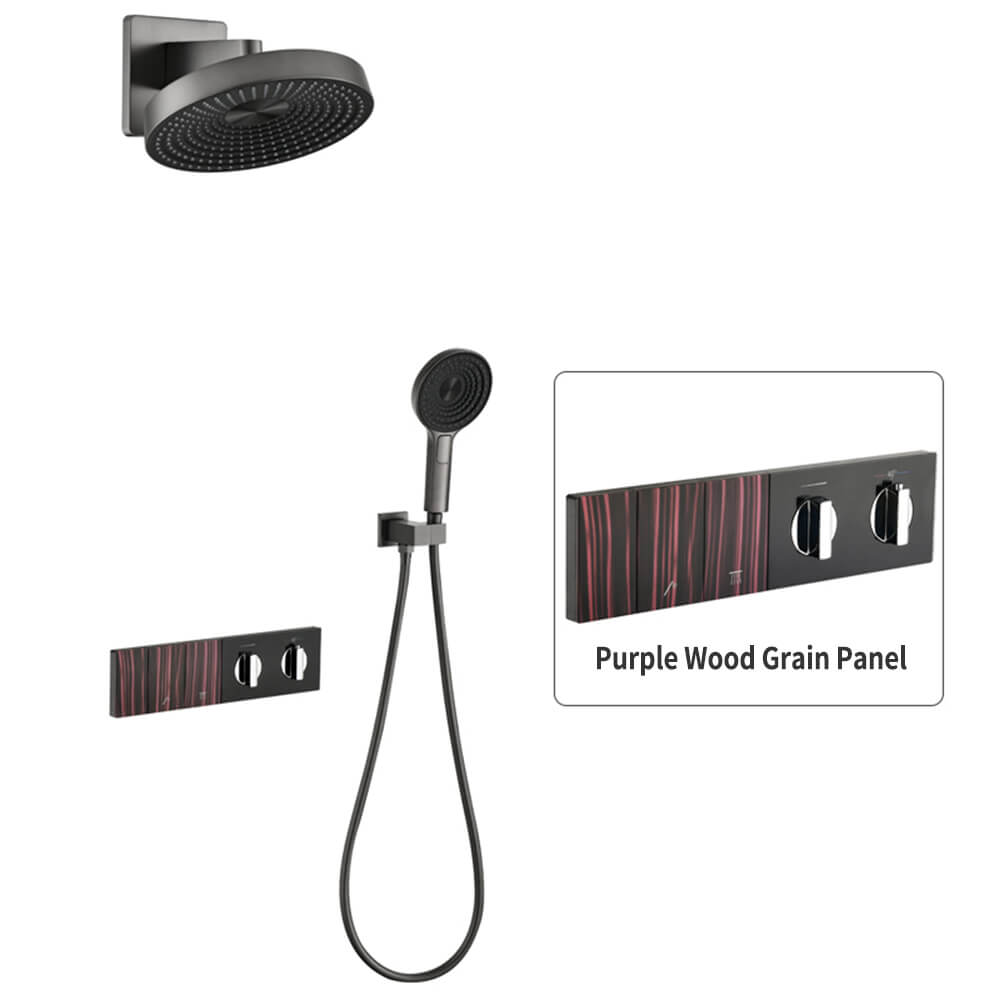 (Type A) Gunmetal Gray + Purple Wood Grain Panel + Constant Temperature 2 Function