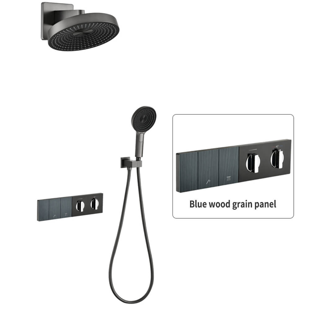 (Type A) Gunmetal Gray + Blue Wood Grain Panel + Constant Temperature 2 Function