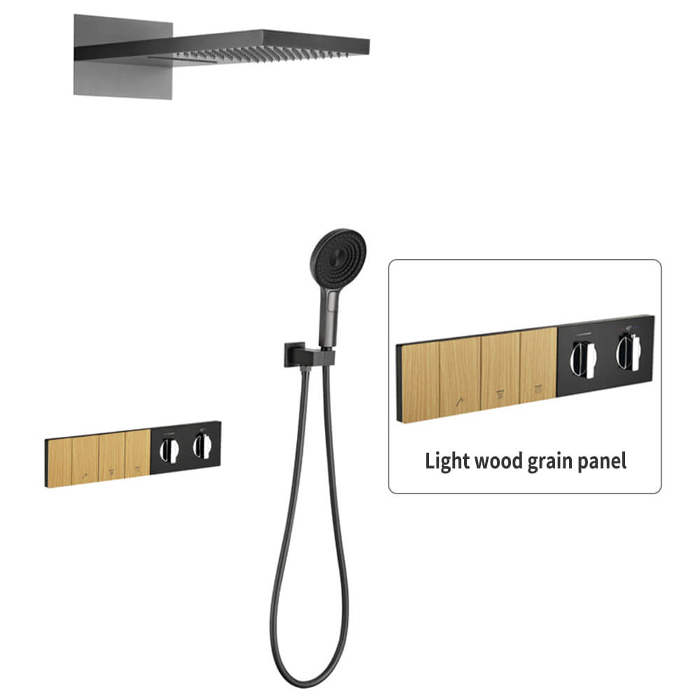 (Type B) Gunmetal Gray + Light Wood Grain Panel + Constant Temperature 3 Function