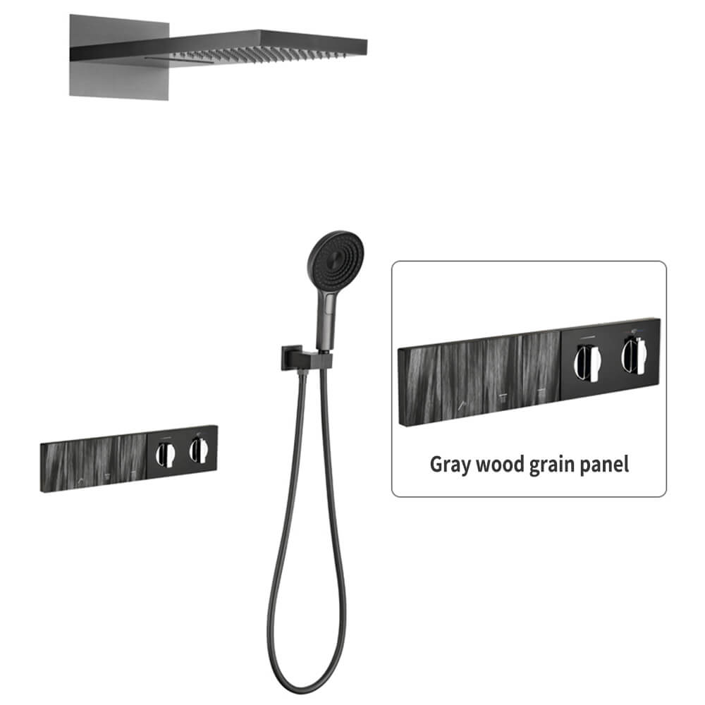 (Type B) Gunmetal Gray + Gray Wood Grain Panel + Constant Temperature 3 Function