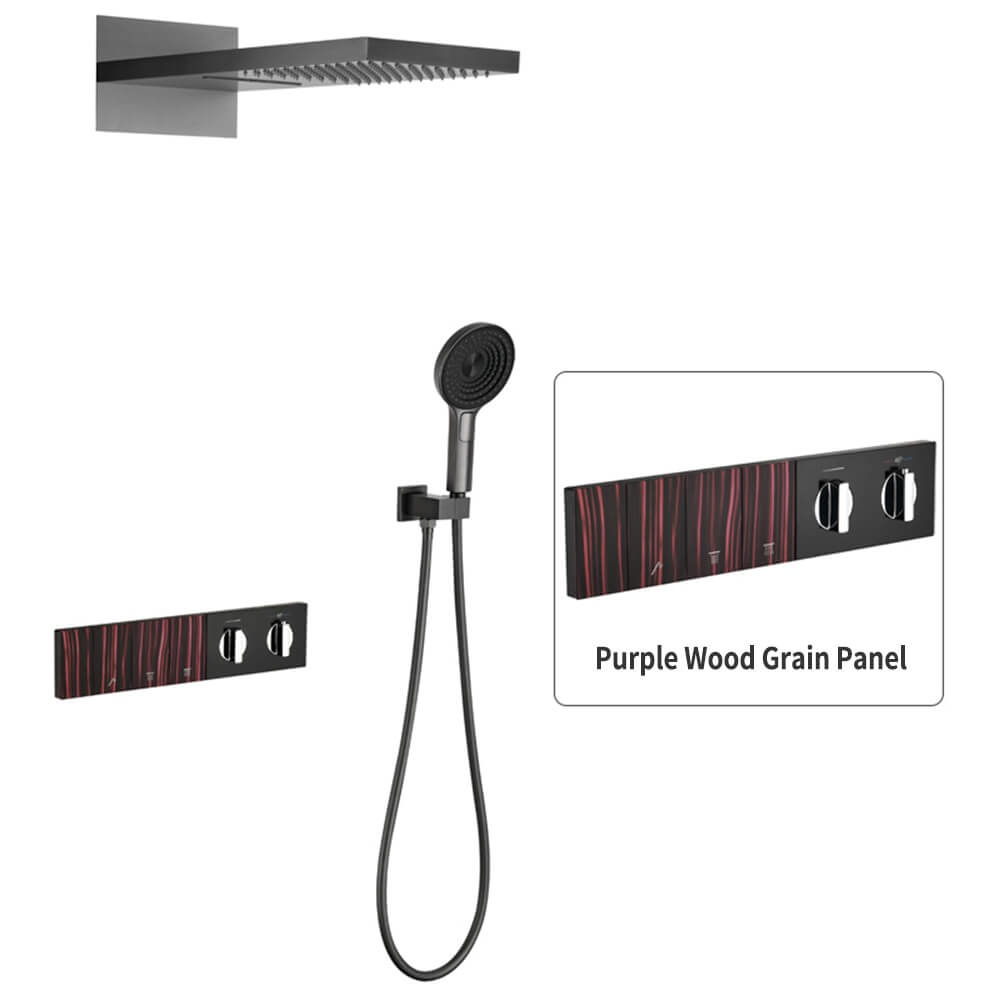(Type B) Gunmetal Gray + Purple Wood Grain Panel + Constant Temperature 3 Function