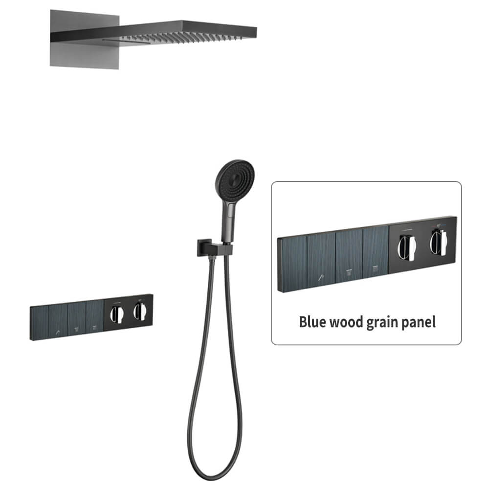 (Type B) Gunmetal Gray + Blue Wood Grain Panel + Constant Temperature 3 Function