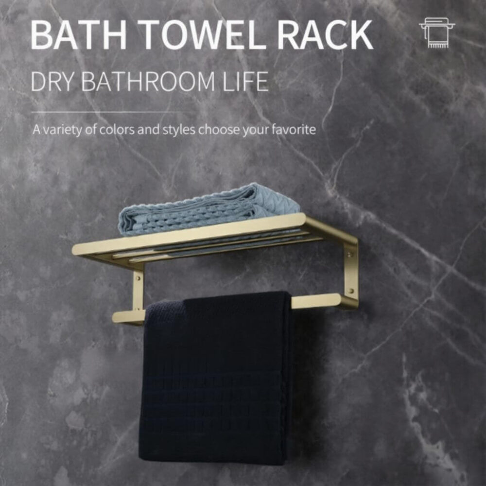 black perforated storage towel rack bathroom hotel with hook storage towel rack gj2214