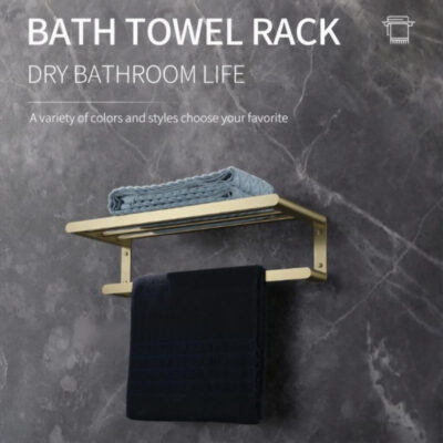 black perforated storage towel rack bathroom hotel with hook storage towel rack gj2214
