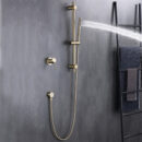 brushed gold brass concealed shower head can be raised and lowered hot and cold household shower set bathroom in wall al2305