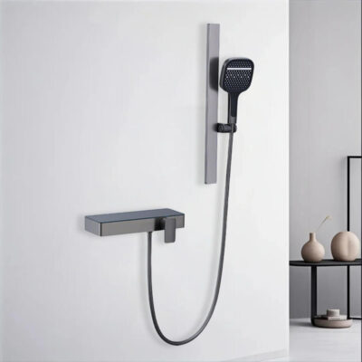 gray simple shower set split type without top spray modern shower lm2513