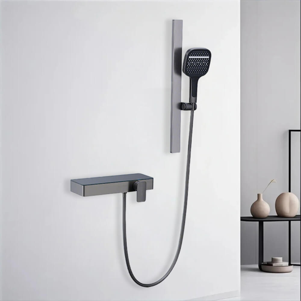Gray simple shower set split type without top spray modern shower LM2513