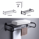 black perforated storage towel rack bathroom hotel with hook storage towel rack gj2214