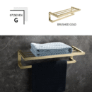 black perforated storage towel rack bathroom hotel with hook storage towel rack gj2214