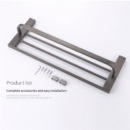 black perforated storage towel rack bathroom hotel with hook storage towel rack gj2214