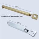 in wall hotel concealed shower shower head embedded box bathroom black single function shower al2006