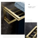 black perforated storage towel rack bathroom hotel with hook storage towel rack gj2214