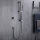 brushed gold brass concealed shower head can be raised and lowered hot and cold household shower set bathroom in wall al2305