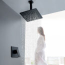 in wall hotel concealed shower shower head embedded box bathroom black single function shower al2006