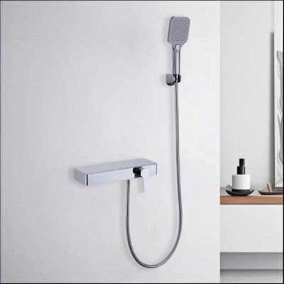 gray simple shower set split type without top spray modern shower lm2513