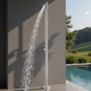 cross border outdoor floor faucet vertical hot and cold shower stainless steel beach shower column set hw2504