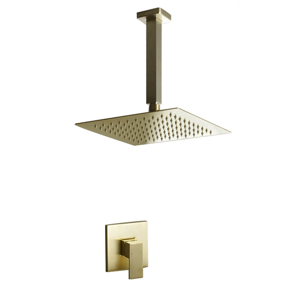 Brushed gold hanging tube