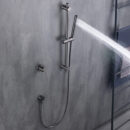 brushed gold brass concealed shower head can be raised and lowered hot and cold household shower set bathroom in wall al2305