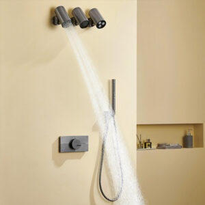 luxury brass concealed shower shower bathroom built in hot and cold multifunctional outlet shower set al2510