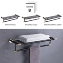 black perforated storage towel rack bathroom hotel with hook storage towel rack gj2214