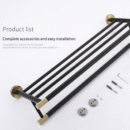 black perforated storage towel rack bathroom hotel with hook storage towel rack gj2214