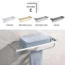 black perforated storage towel rack bathroom hotel with hook storage towel rack gj2214