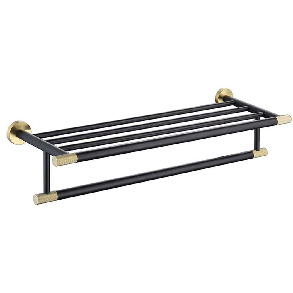 Brushed gold and black B