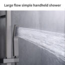 brushed gold brass concealed shower head can be raised and lowered hot and cold household shower set bathroom in wall al2305