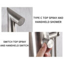cross border outdoor floor faucet vertical hot and cold shower stainless steel beach shower column set hw2504