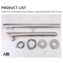 cross border outdoor floor faucet vertical hot and cold shower stainless steel beach shower column set hw2504