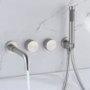 all copper concealed bathtub faucet in wall cylinder side faucet shower concealed household shower set al2311