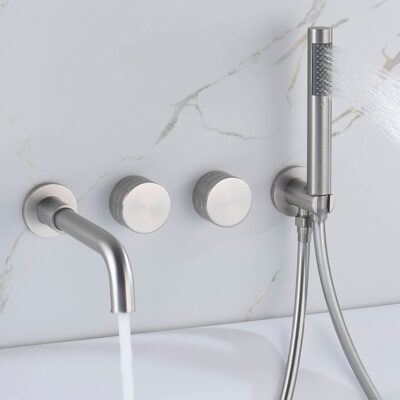all copper concealed bathtub faucet in wall cylinder side faucet shower concealed household shower set al2311