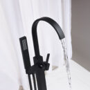 brass hot and cold black floor standing bathroom wooden barrel bathtub faucet toilet hotel shower ld2304