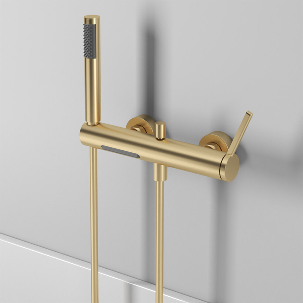 Minimalist bathroom without top spray gray simple shower bathtub faucet hot and cold mixing valve ZY2501