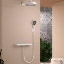 all copper concealed rain shower top spray piano button shelf hot and cold multifunctional shower set al2517