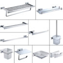 wall mounted chrome double layer towel rack bathroom solid household simple bathroom pendant bathroom set gj2003