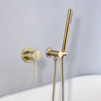 concealed brass household in wall hot and cold water hotel homestay simple shower set al2009
