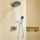 all copper household bathroom in wall shower, large top spray, multi function hot and cold outlet shower set al2511