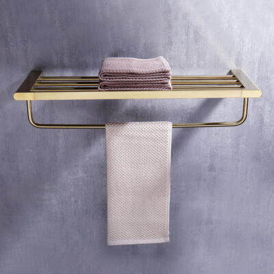 american style golden towel rack bathroom hardware pendant set bathroom folding bath towel rack rack gj2065